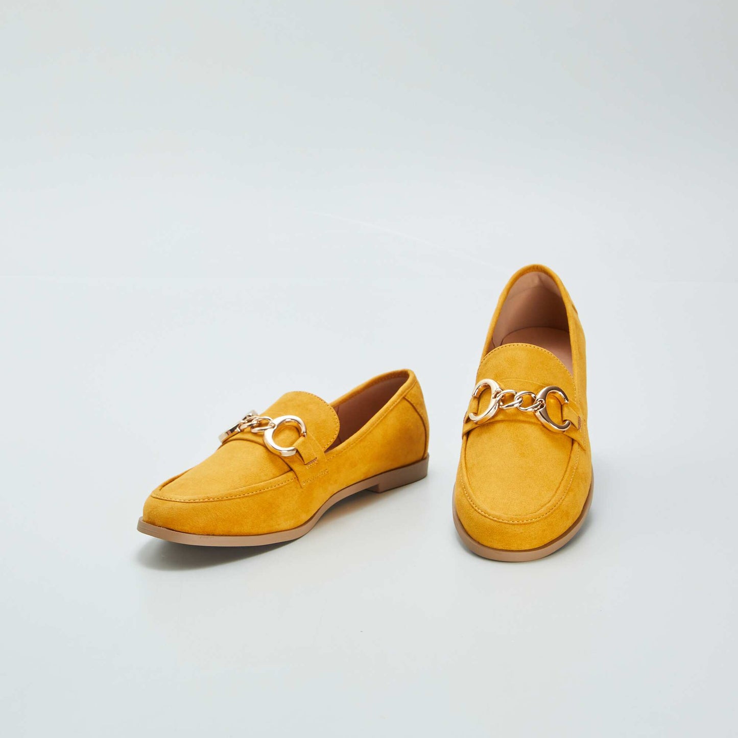 Mocassin avec boucles dorées Jaune