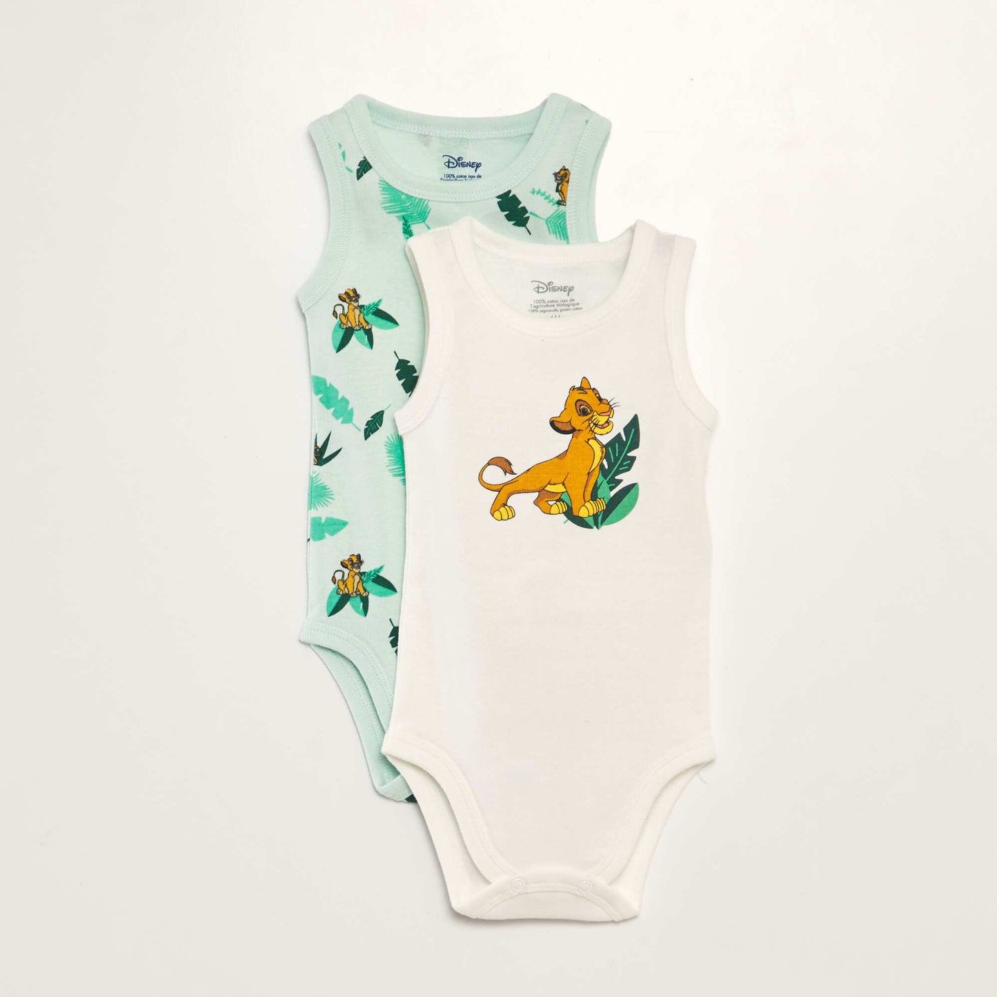 Lot de 2 bodies 'Disney' Vert/blanc