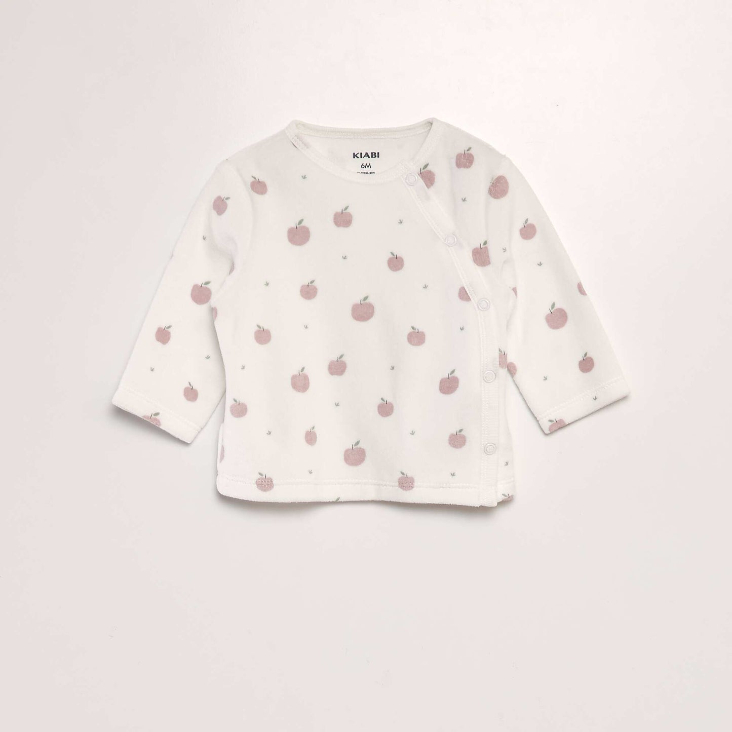 Ensemble pyjama en velours Blanc/rose