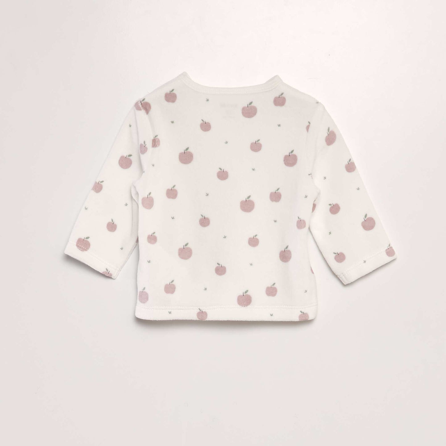 Ensemble pyjama en velours Blanc/rose