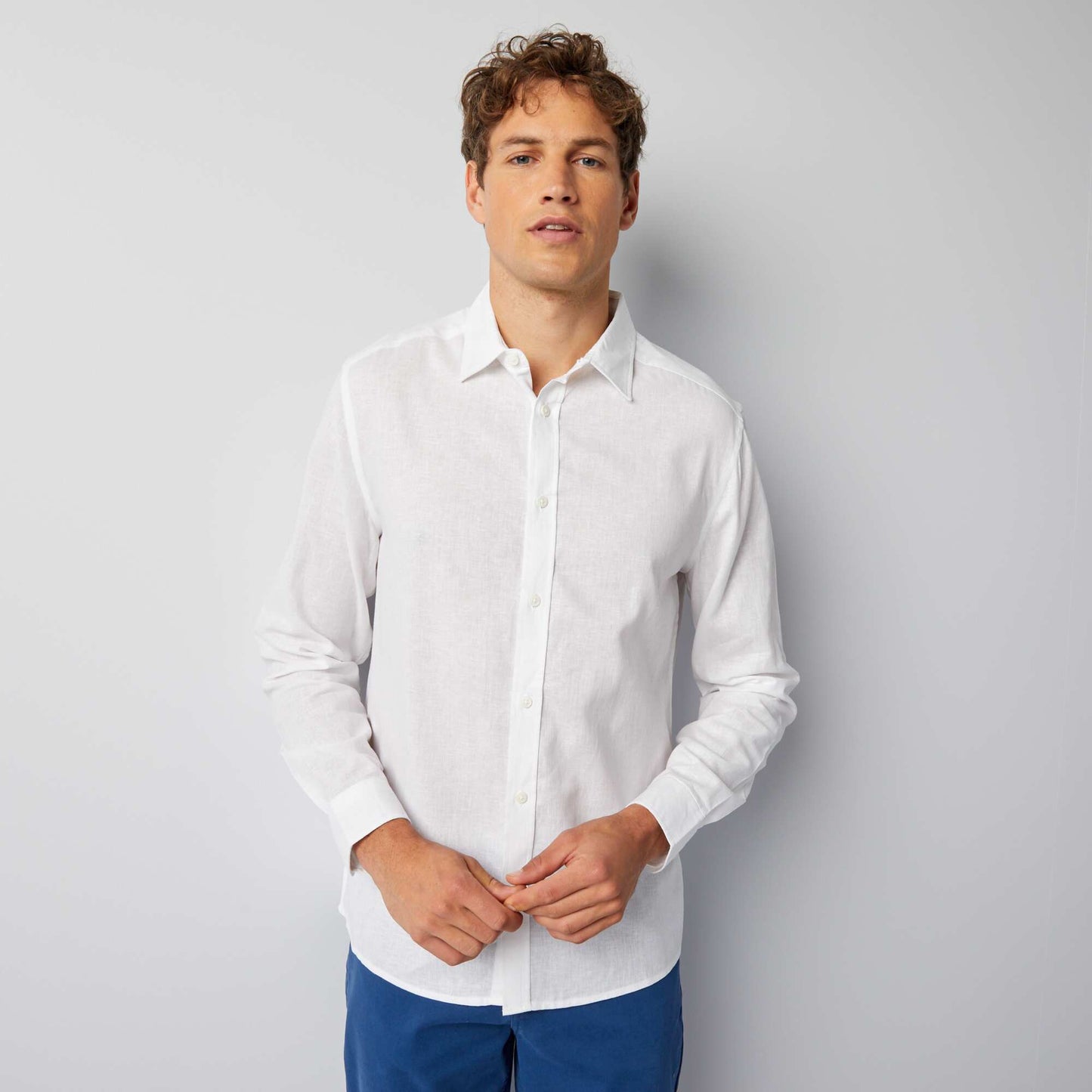 Chemise regular fit blanc