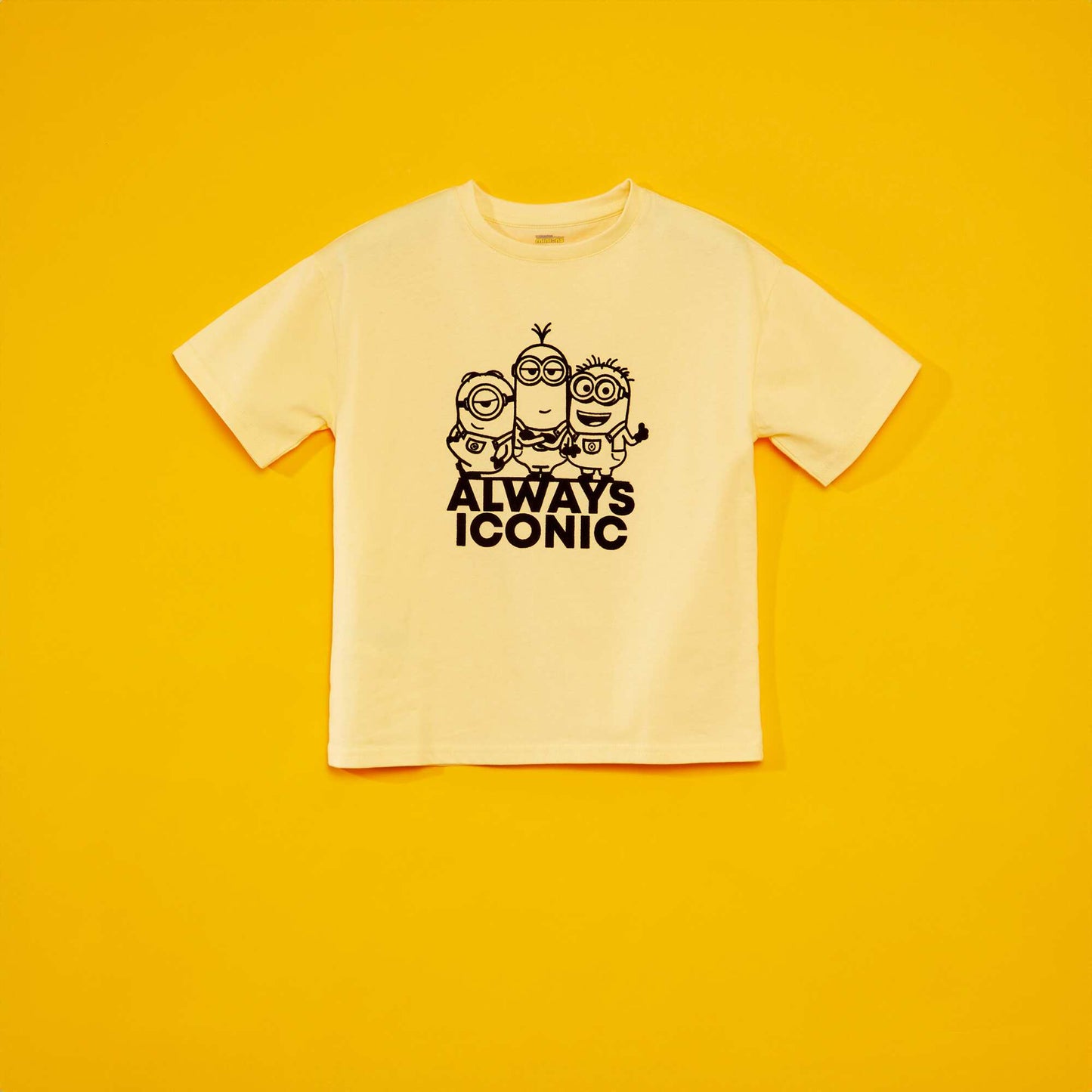 Tee-shirt en coton 'Les Minions' à col rond Jaune