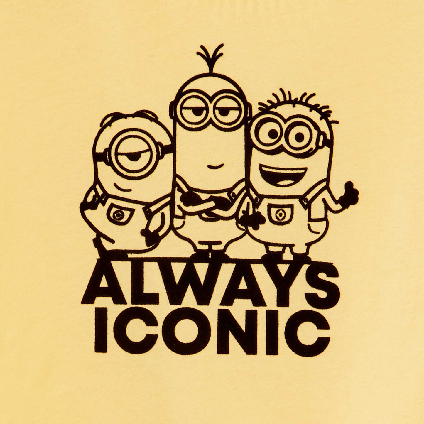 Tee-shirt en coton 'Les Minions' à col rond Jaune