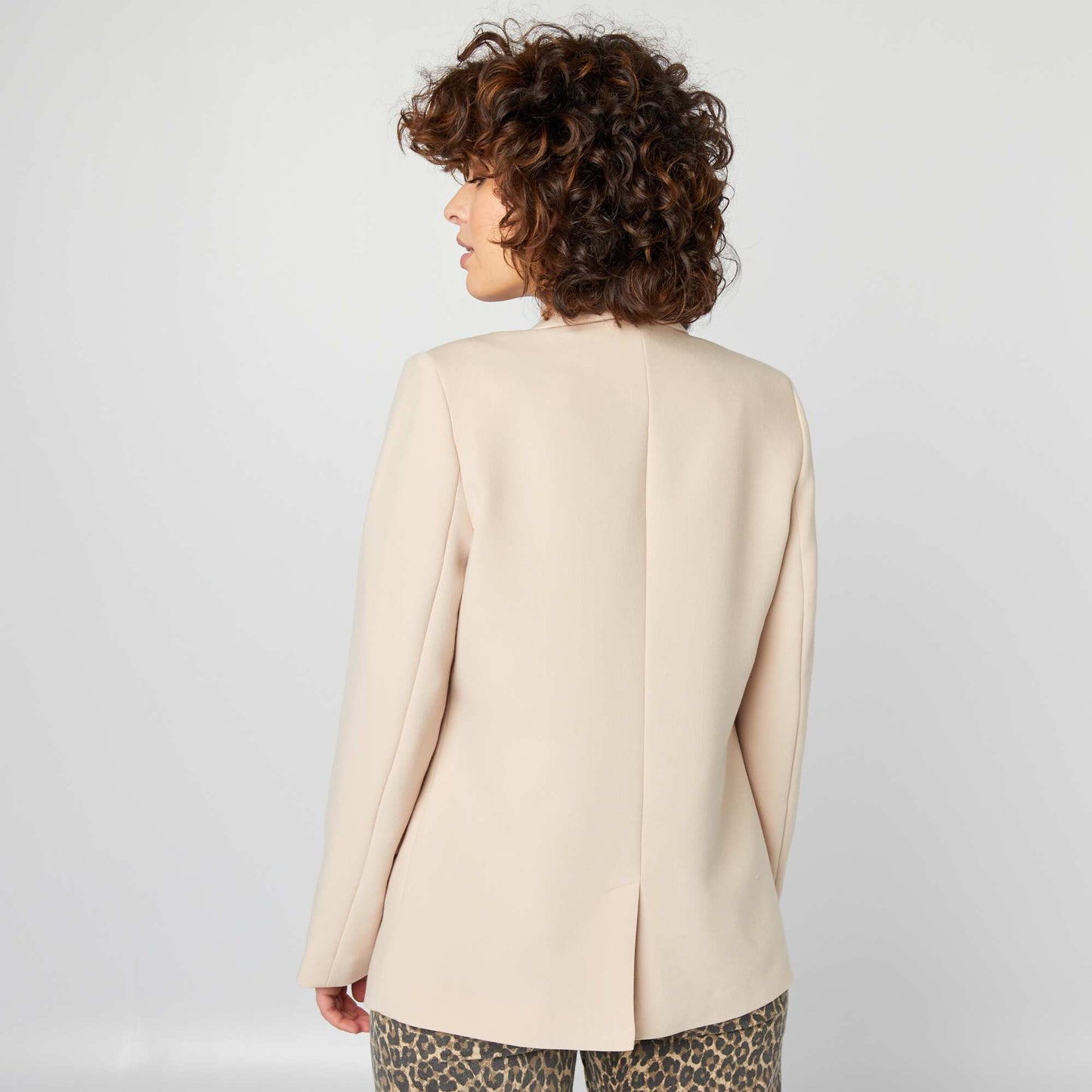 Veste blazer mi-longue Beige