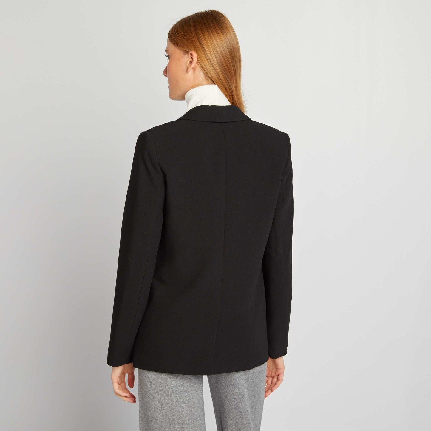 Veste blazer mi-longue noir