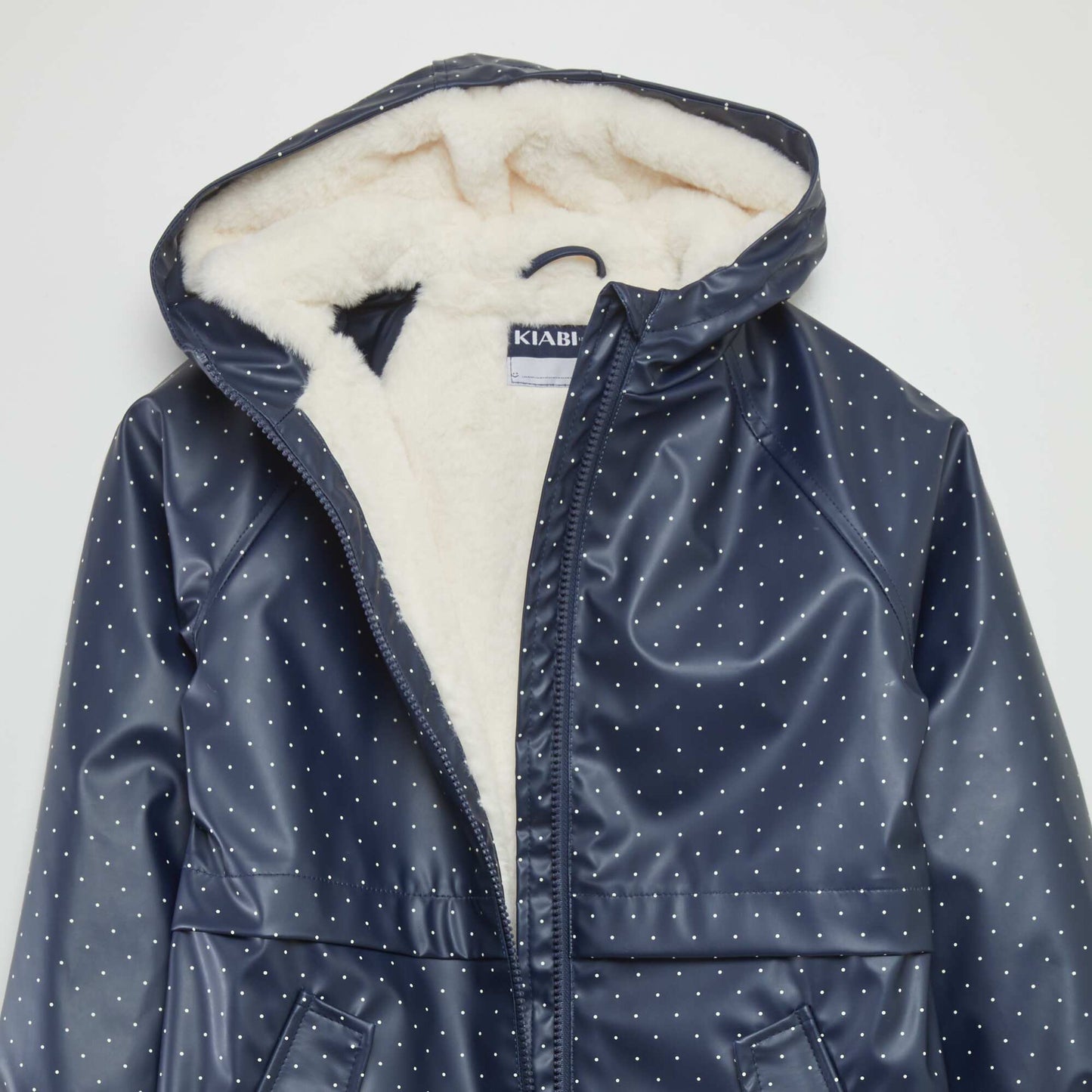 Parka mi-longue à capuche Bleu marine