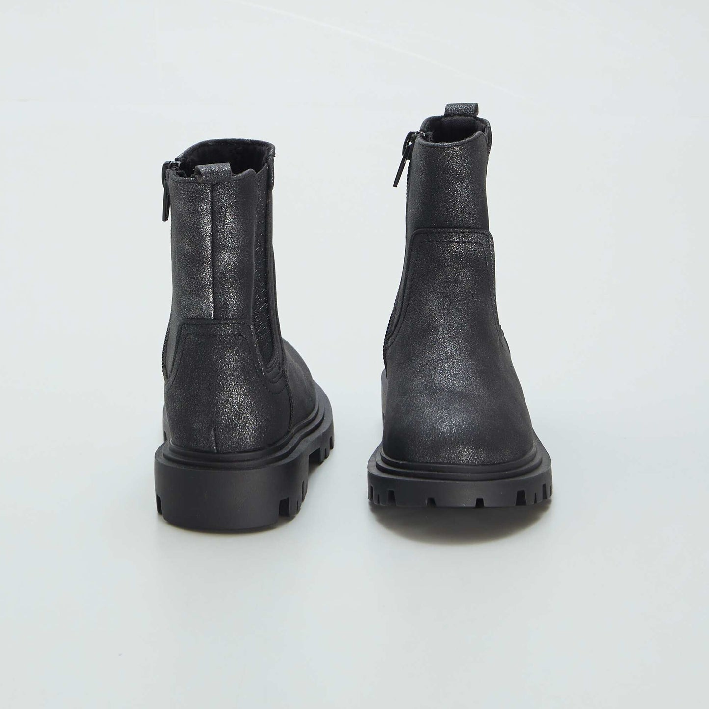Boots irisés avec semelle crantée noir