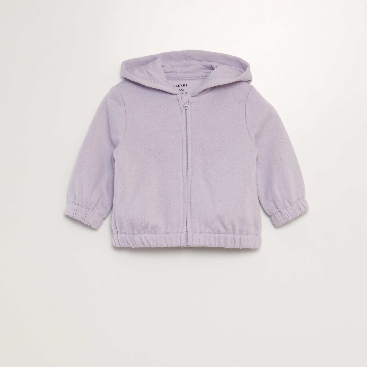 Sweat à capuche zippé en molleton chaud Violet