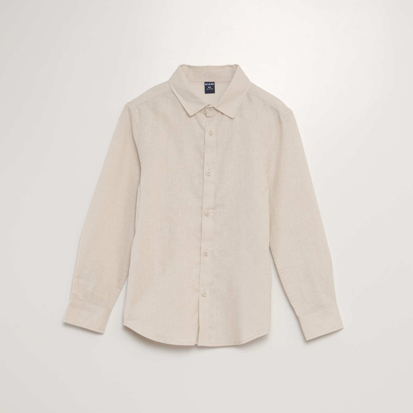 Chemise en chanvre mélangé beige