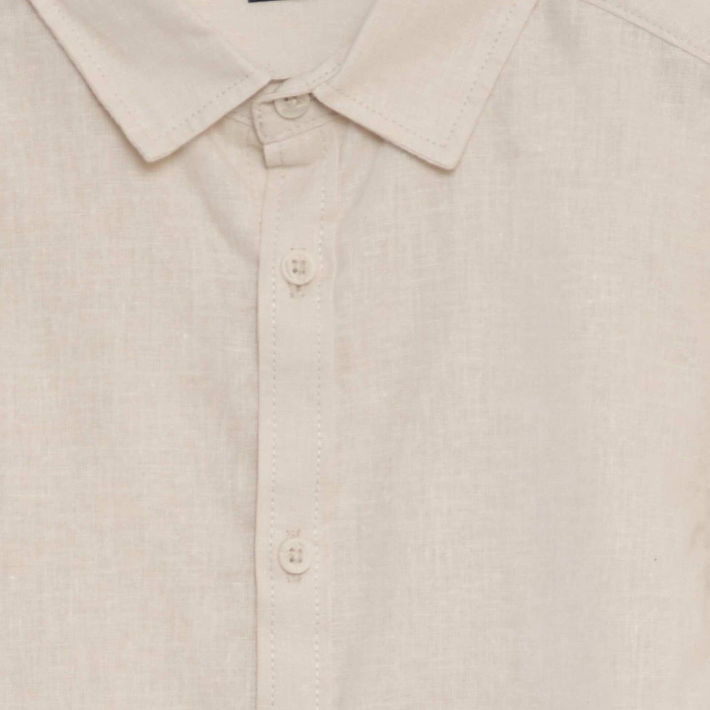 Chemise en chanvre mélangé beige