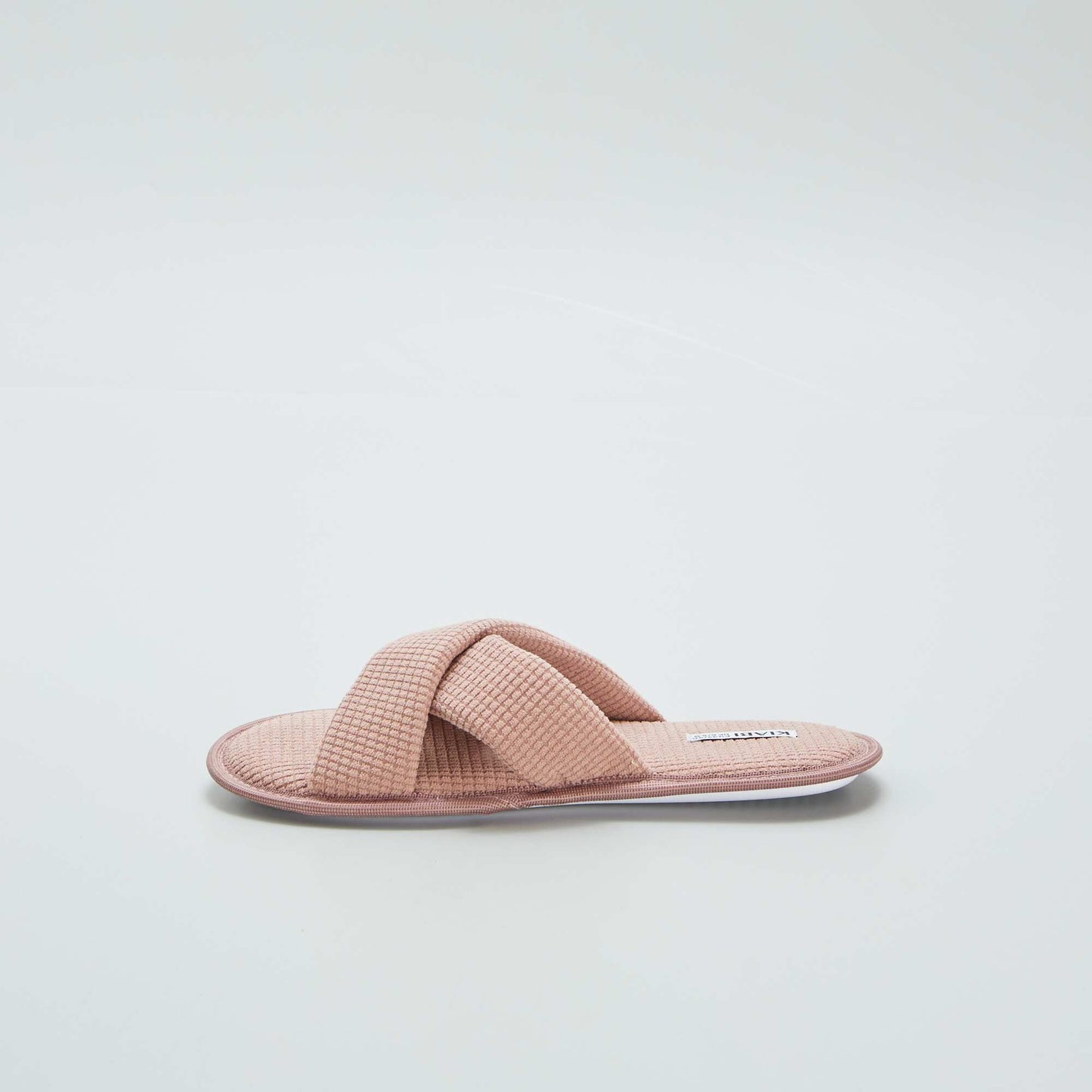 Chaussons mules en gaze de coton Rose