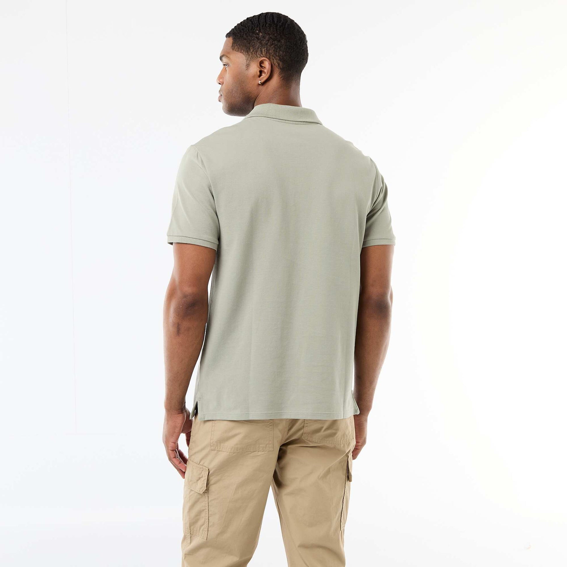 Polo en piqué de coton VERT
