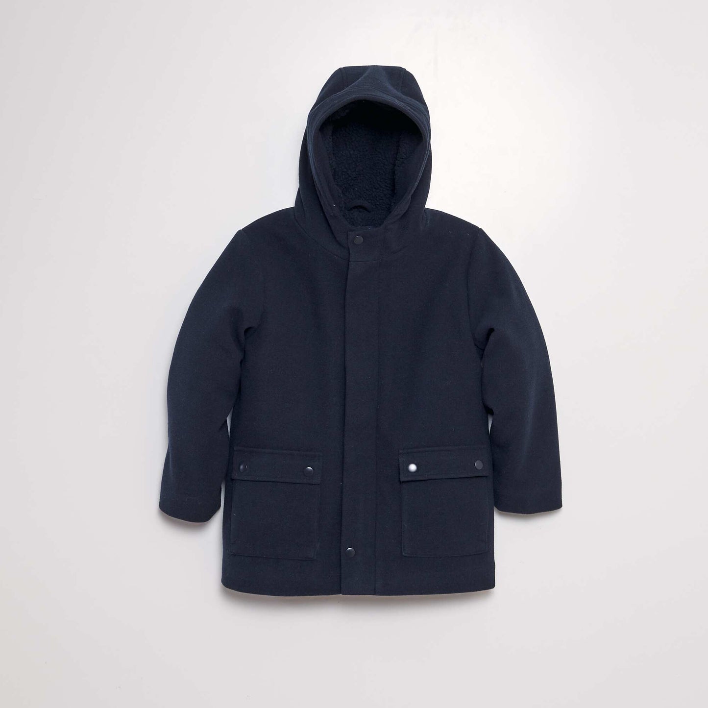 Manteau façon lainage Bleu marine