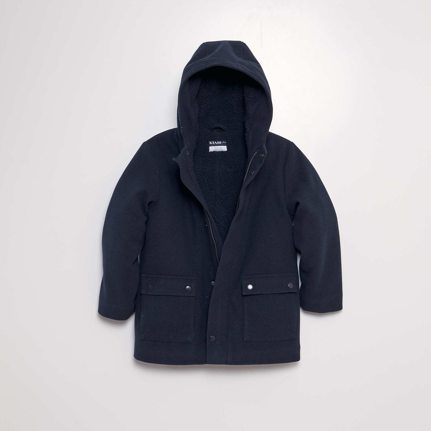 Manteau façon lainage Bleu marine