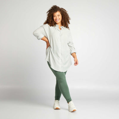 Legging long en maille stretch Vert