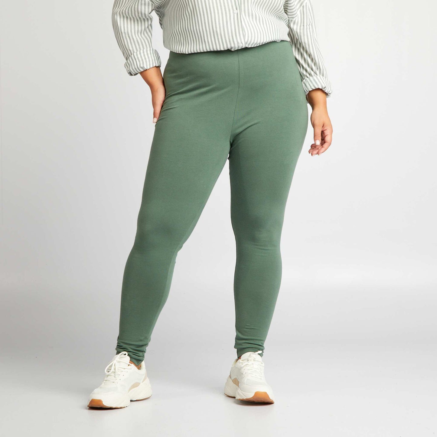 Legging long en maille stretch Vert