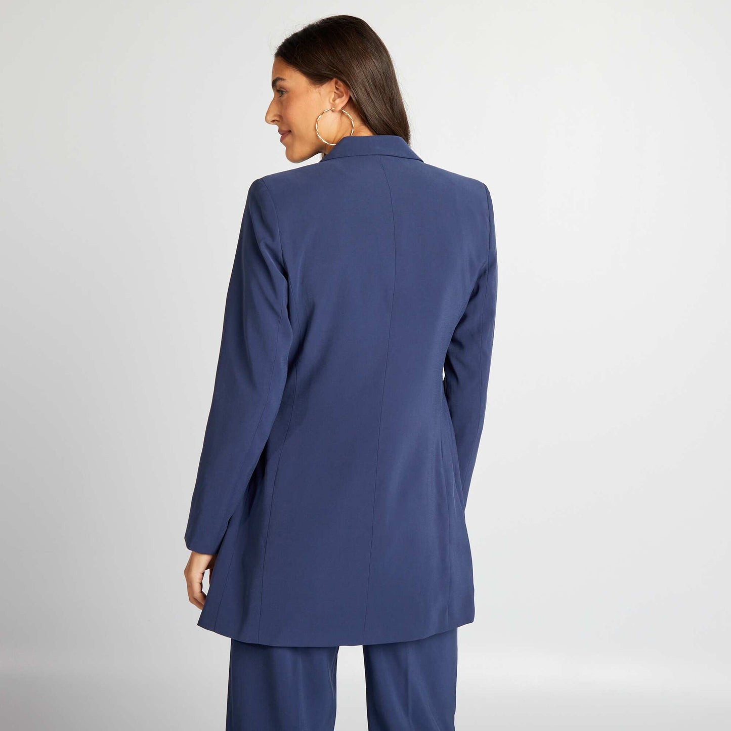 Veste tailleur ceinturée Bleu marine