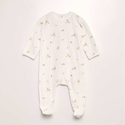 Pyjama en velours Blanc