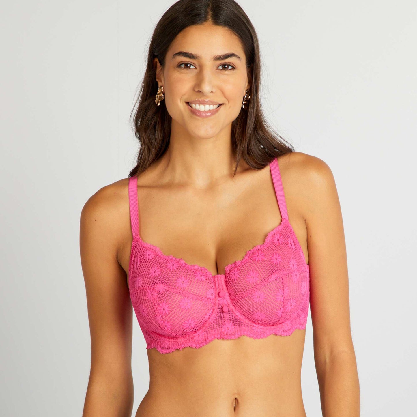 Soutien-gorge corbeille emboîtant Bonnet D&E Rose