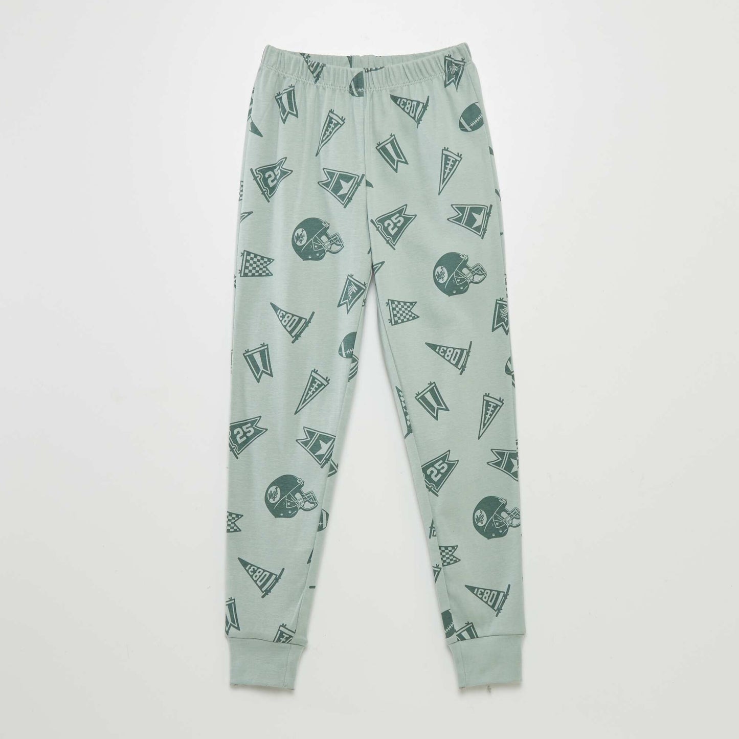 Ensemble pyjama long t-shirt + pantalon - 2 pièces Vert