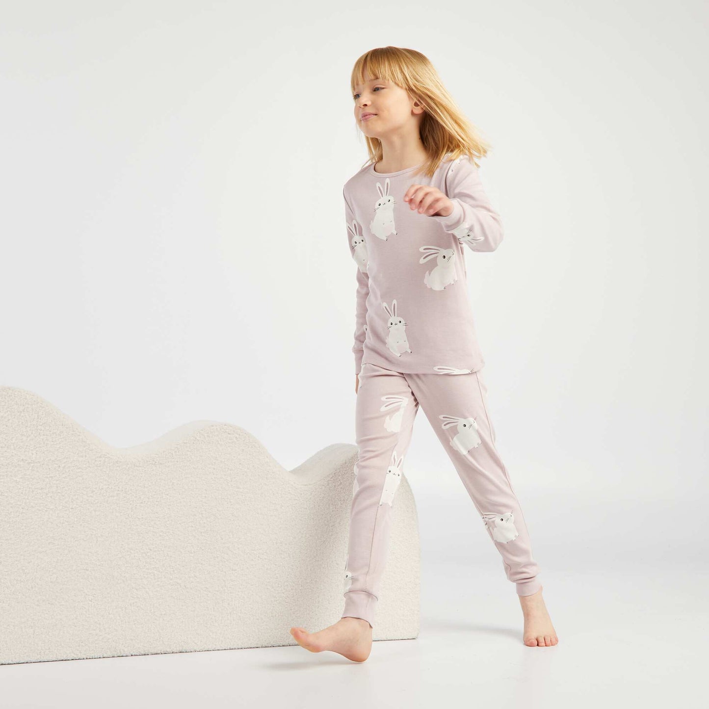 Ensemble pyjama long t-shirt + pantalon - 2 pièces Rose