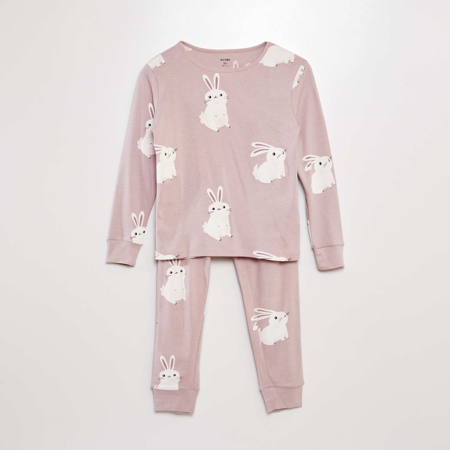 Ensemble pyjama long t-shirt + pantalon - 2 pièces Rose