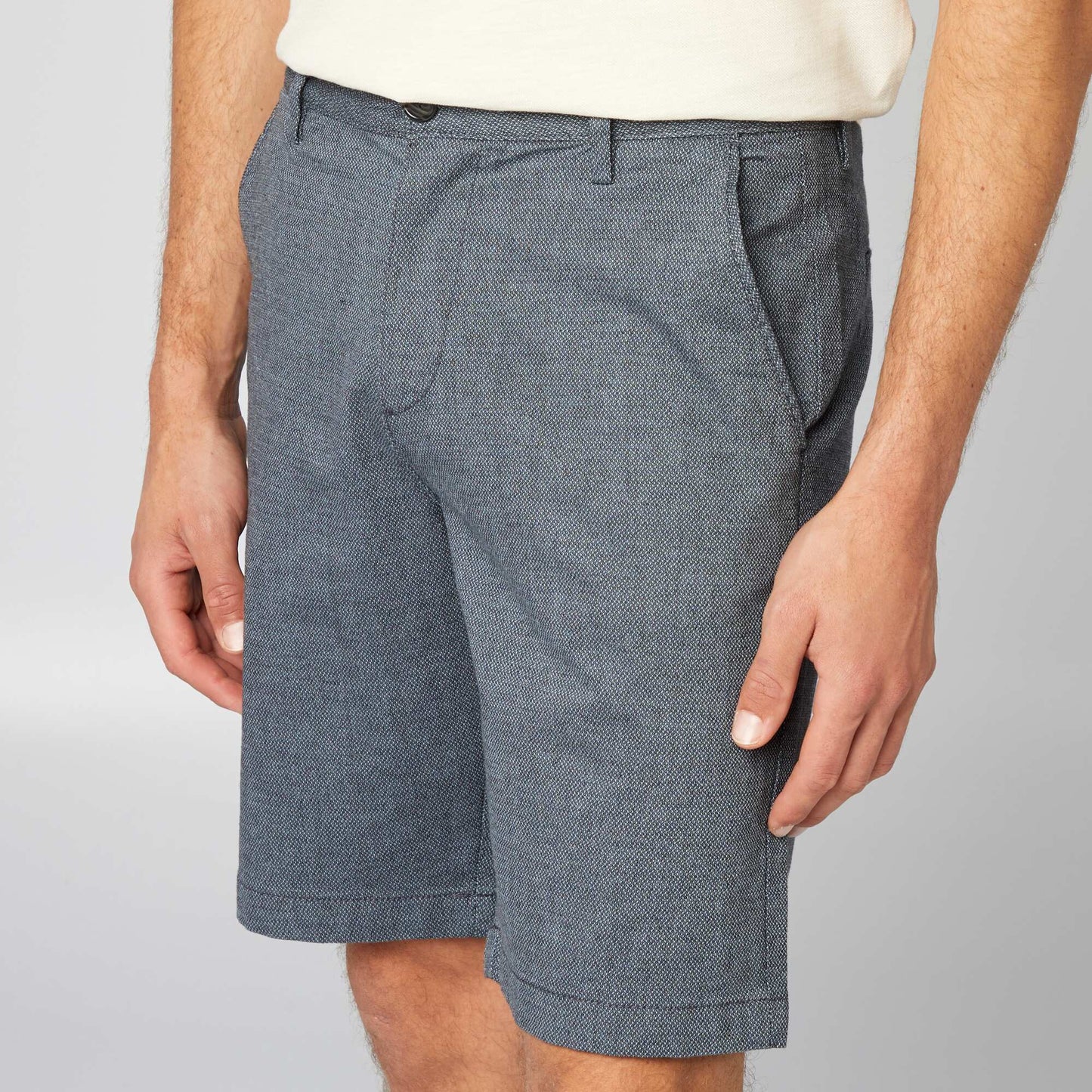 Bermuda en chino façon twill Bleu