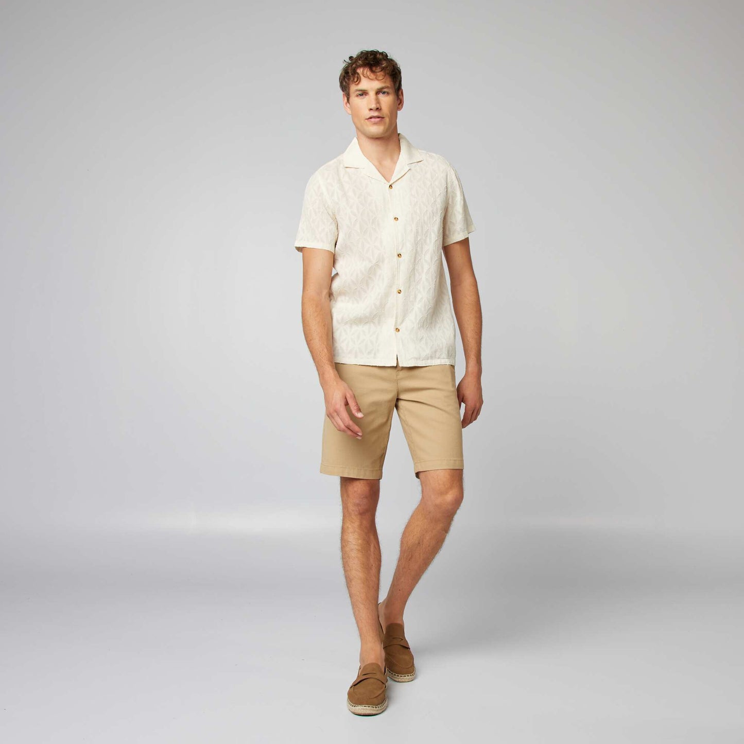 Bermuda en chino façon twill Beige