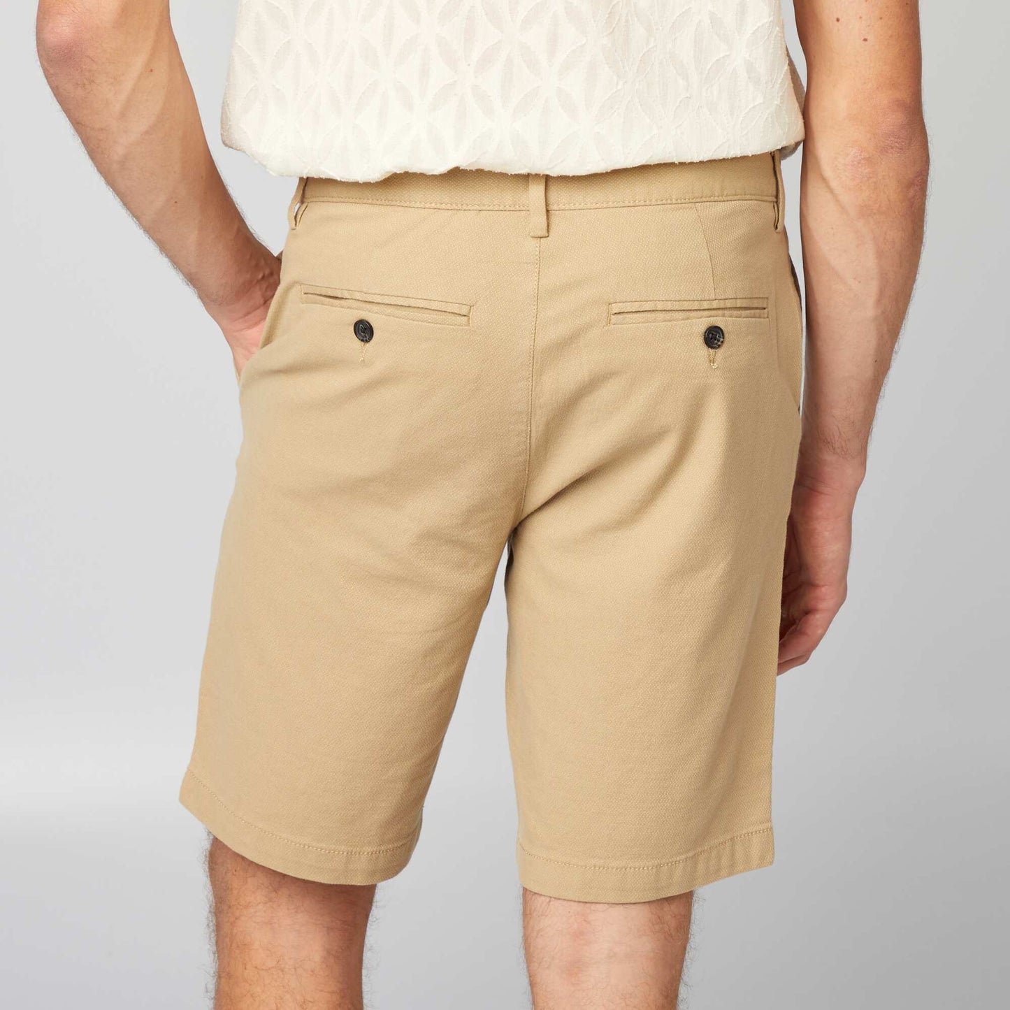 Bermuda en chino façon twill Beige