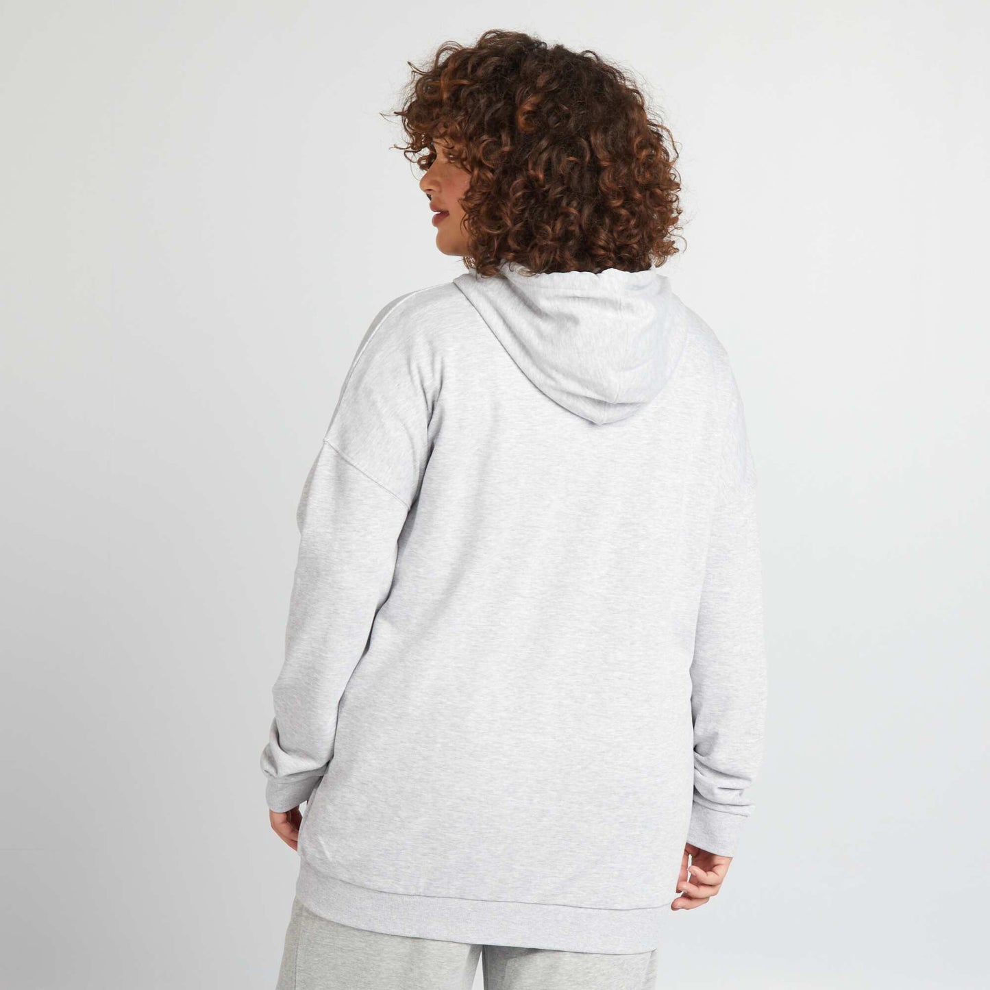 Sweat à capuche zippé Gris