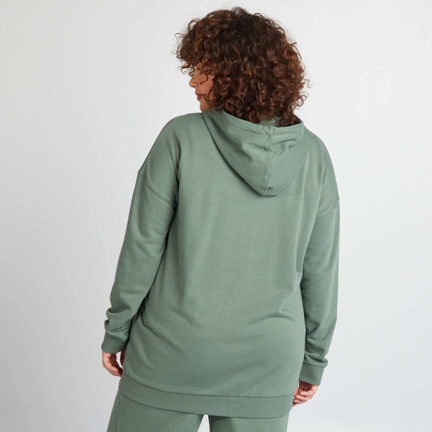 Sweat à capuche zippé Vert