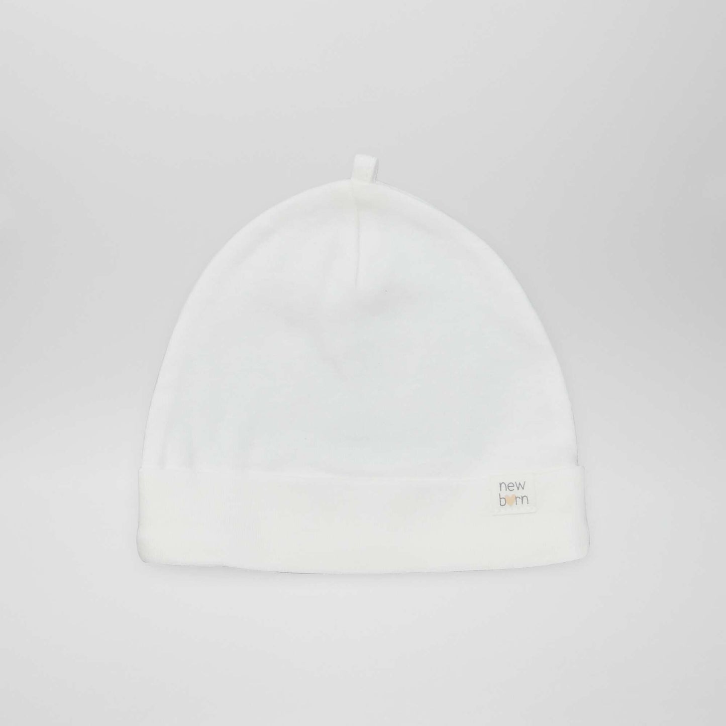 Lot de 2 bonnets nouveau-né Blanc/beige