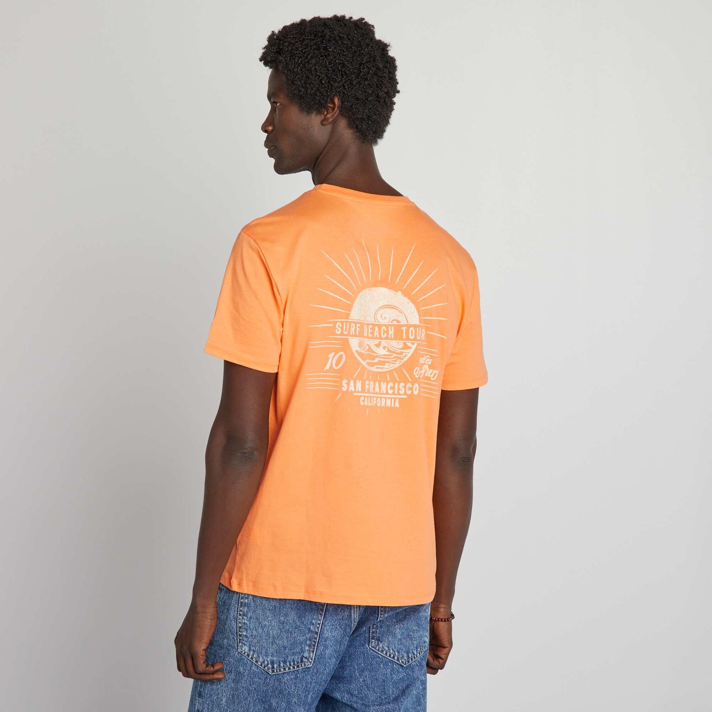 T-shirt imprimé manches courtes Orange