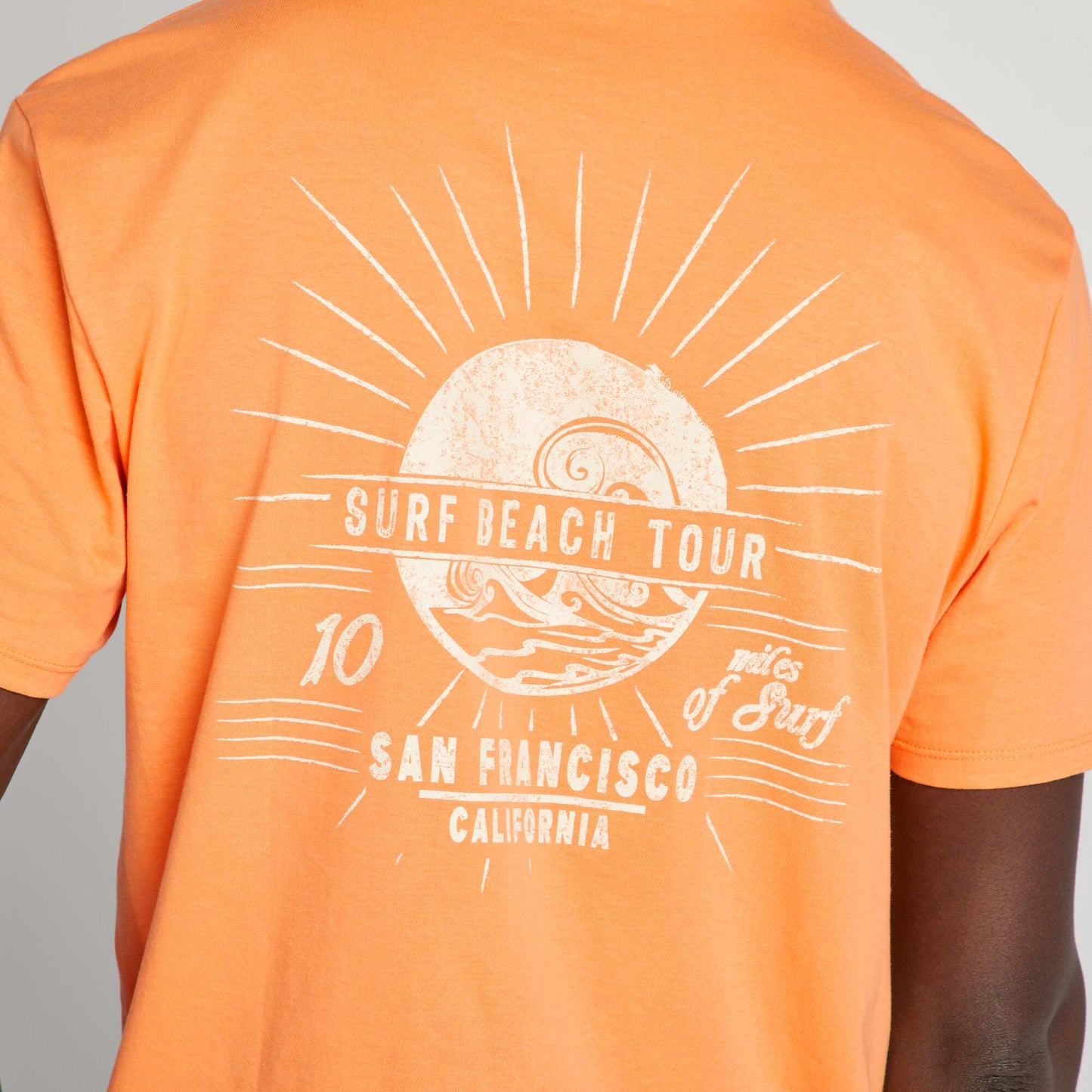 T-shirt imprimé manches courtes Orange