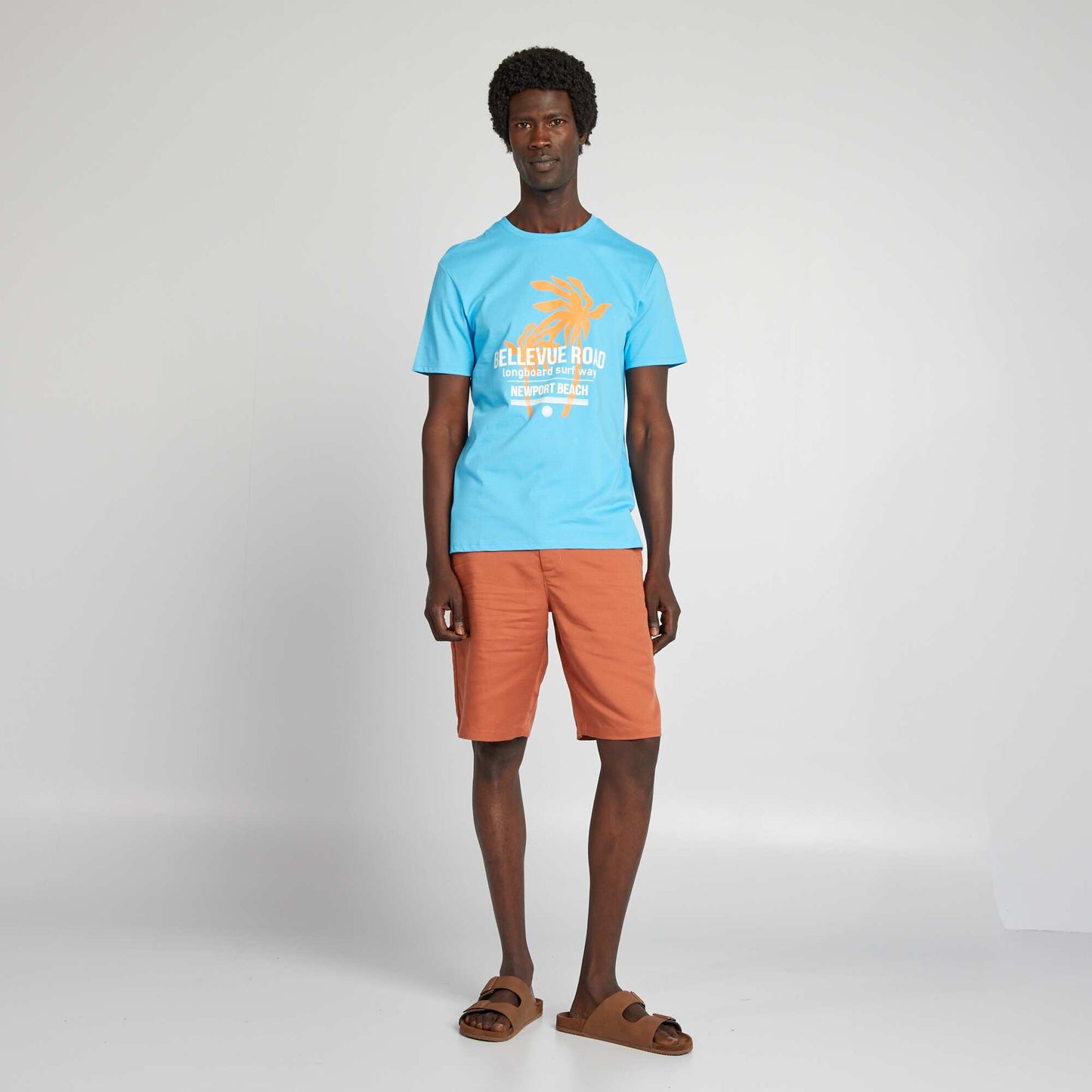 T-shirt imprimé manches courtes Turquoise