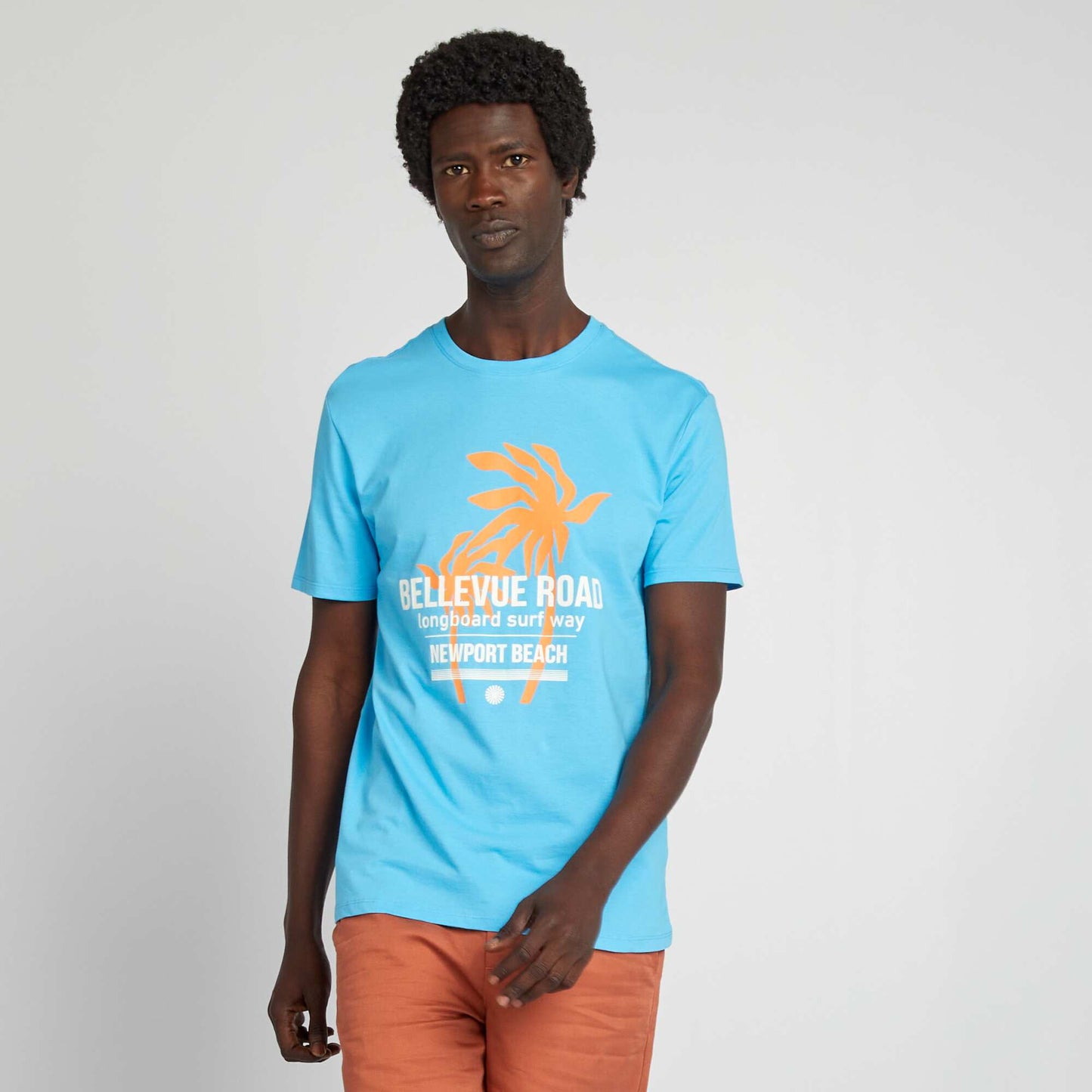 T-shirt imprimé manches courtes Turquoise