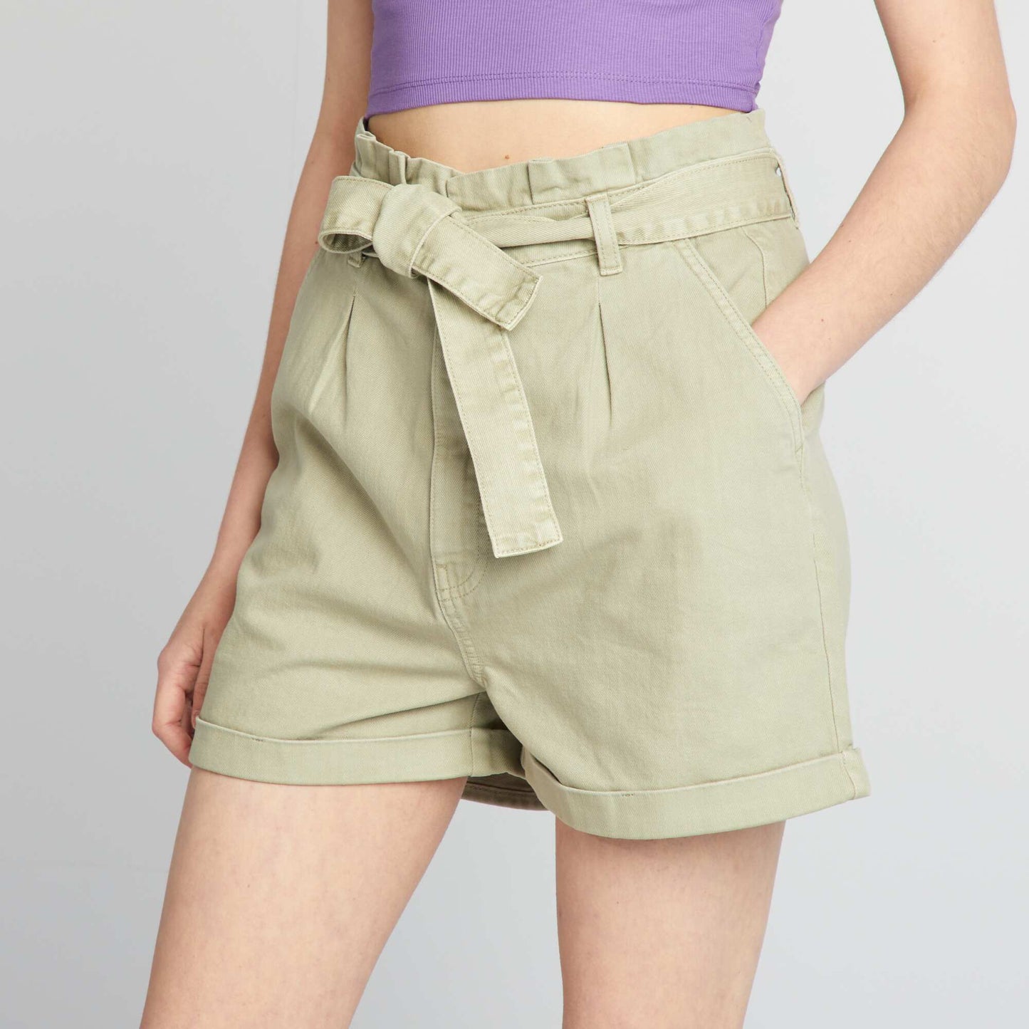 Short en twill Vert