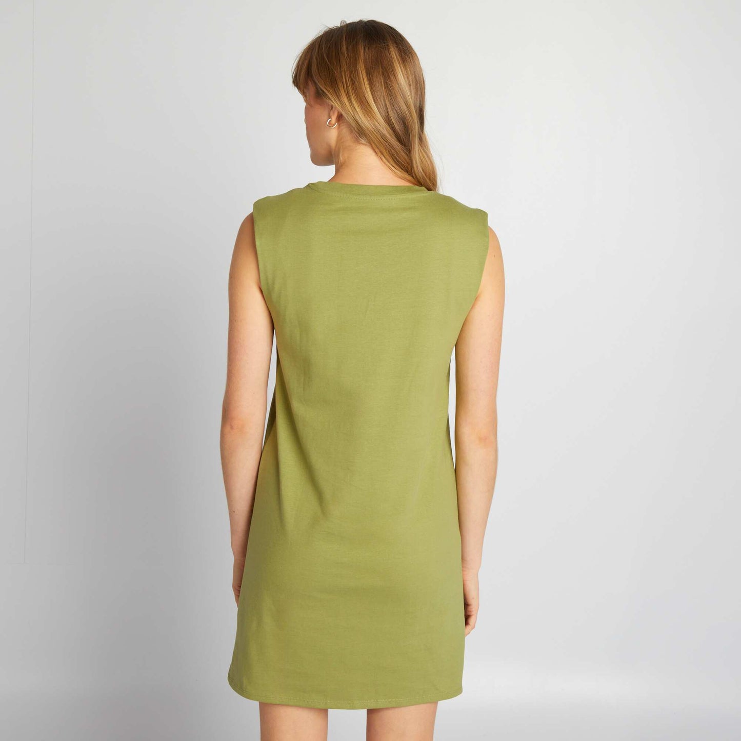 Robe courte à épaulettes Vert