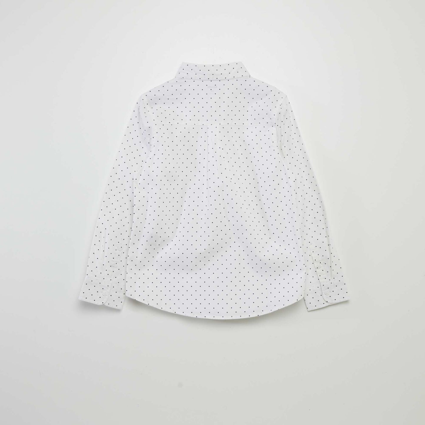 Chemise en popeline imprimée Blanc pois