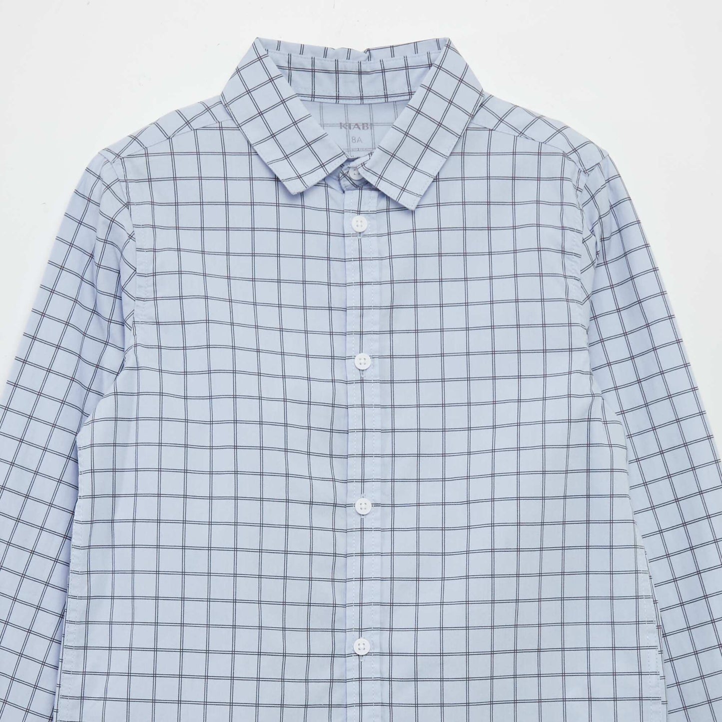 Chemise en popeline imprimée Bleu ciel