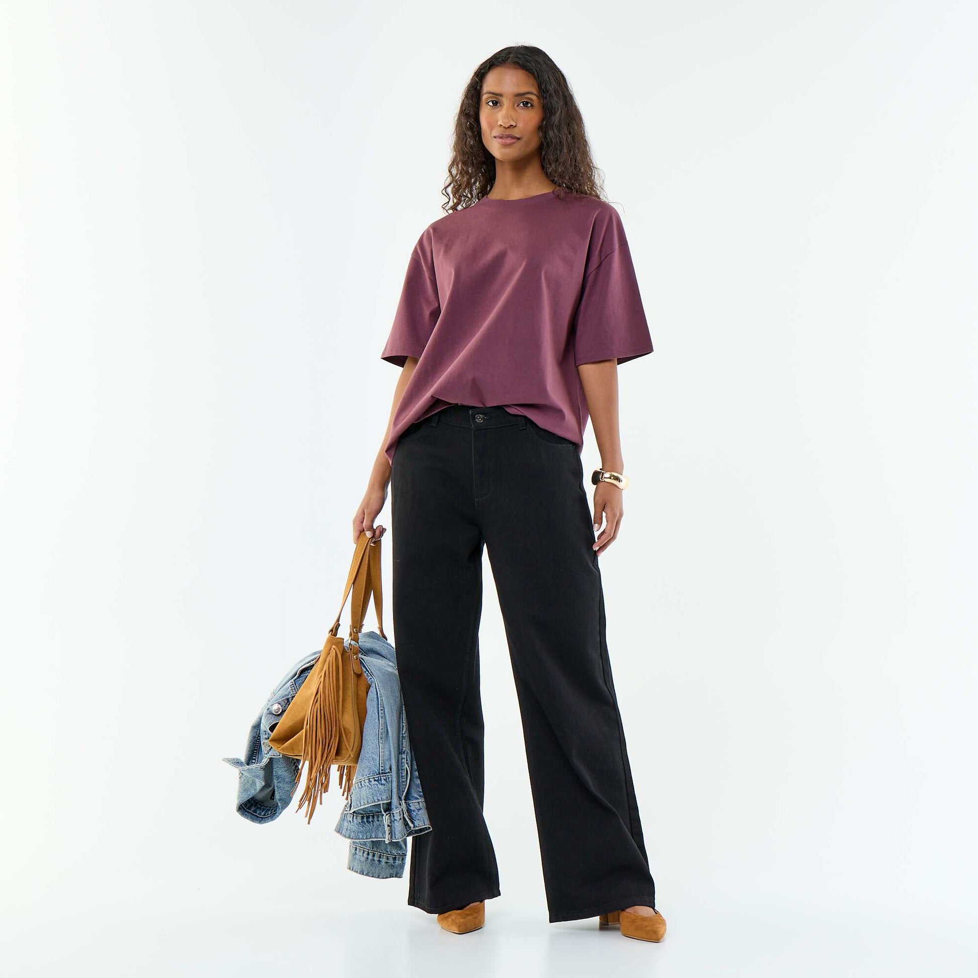 T-shirt oversize à col rond VIOLET