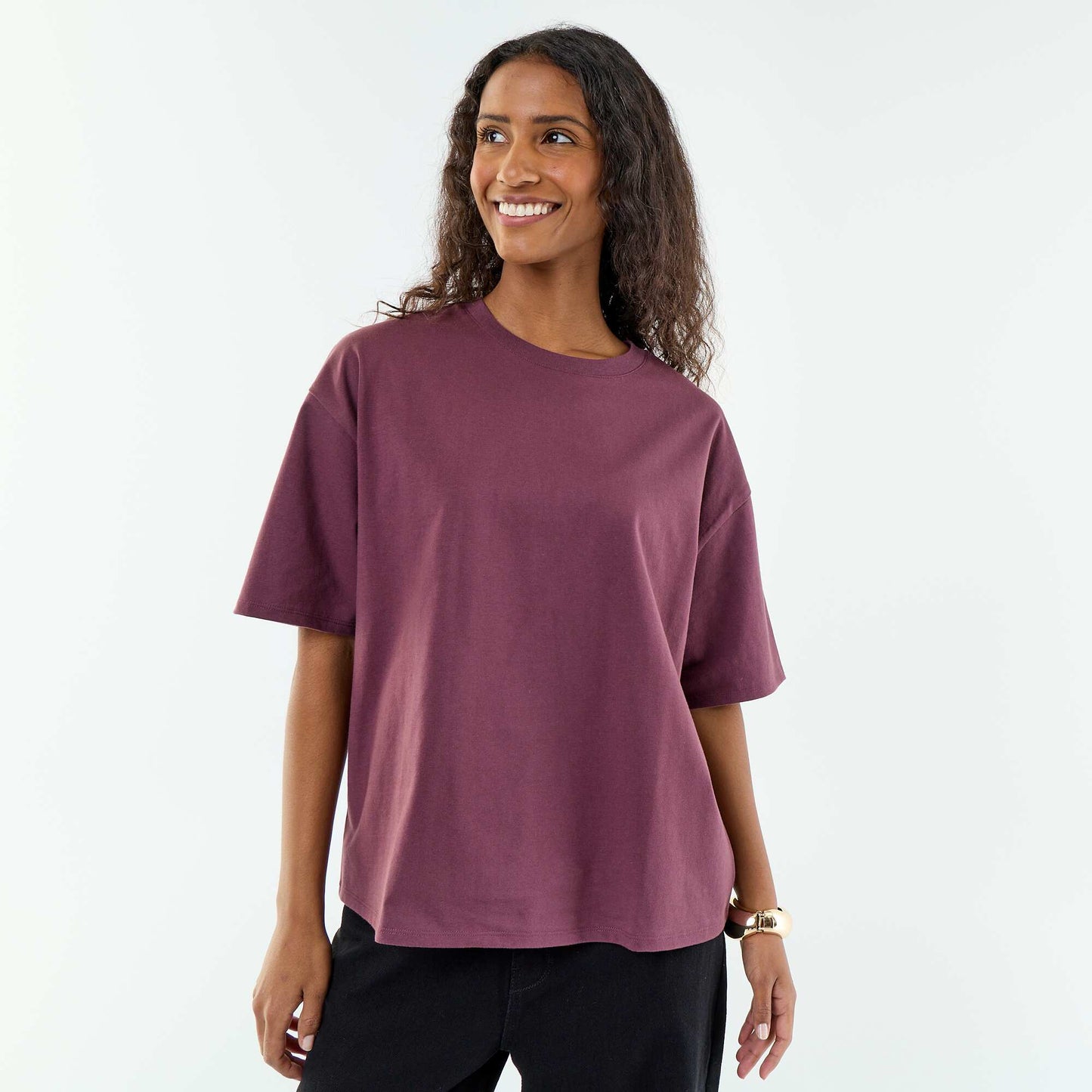 T-shirt oversize à col rond VIOLET