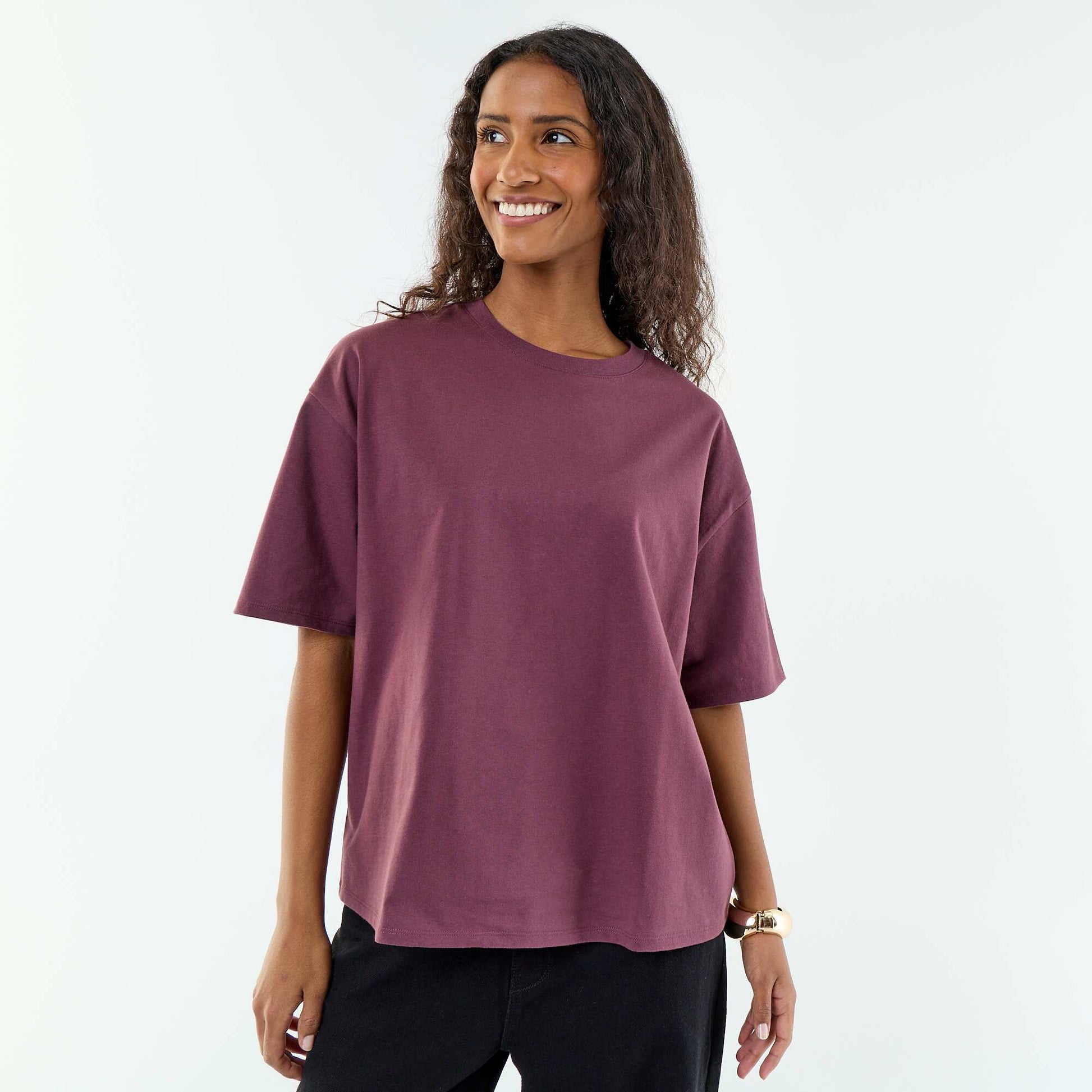 T-shirt oversize à col rond VIOLET