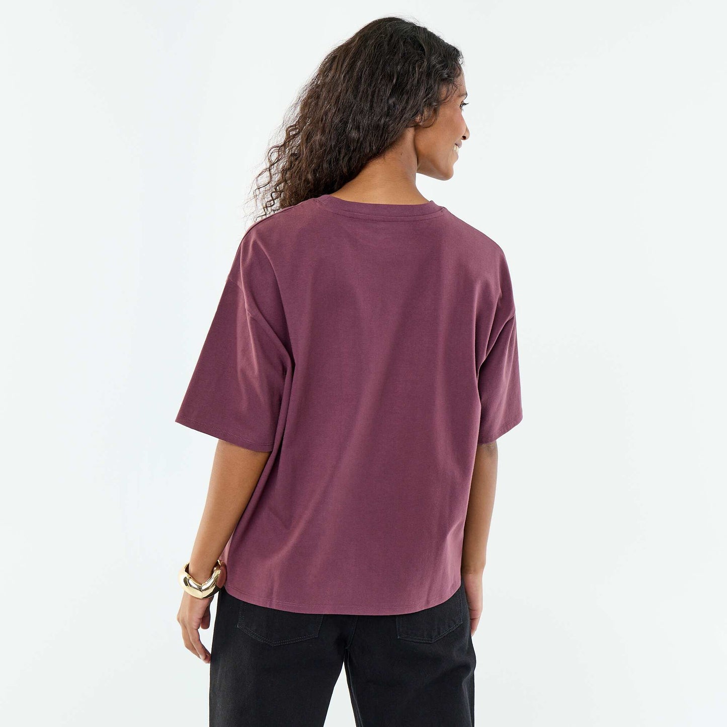 T-shirt oversize à col rond VIOLET