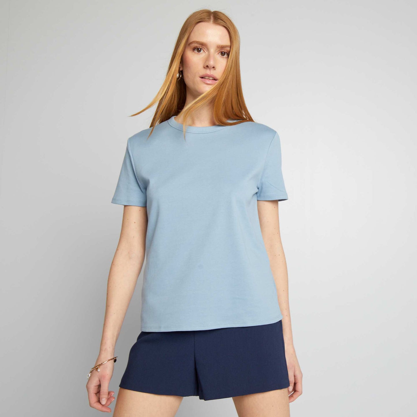 T-shirt en coton épais Bleu