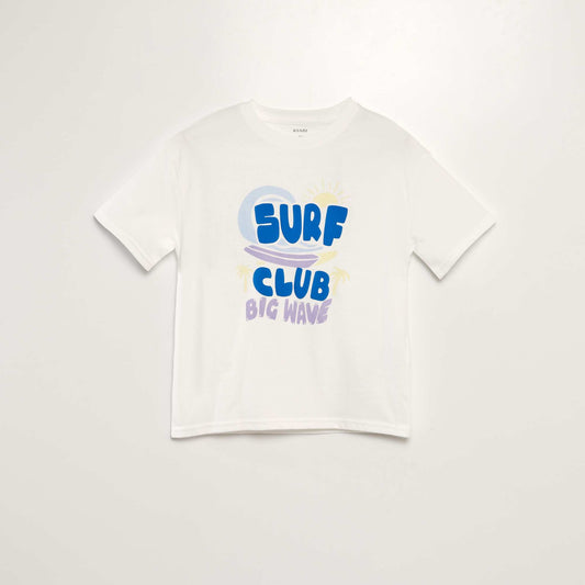 Tee-shirt imprimé Blanc surf