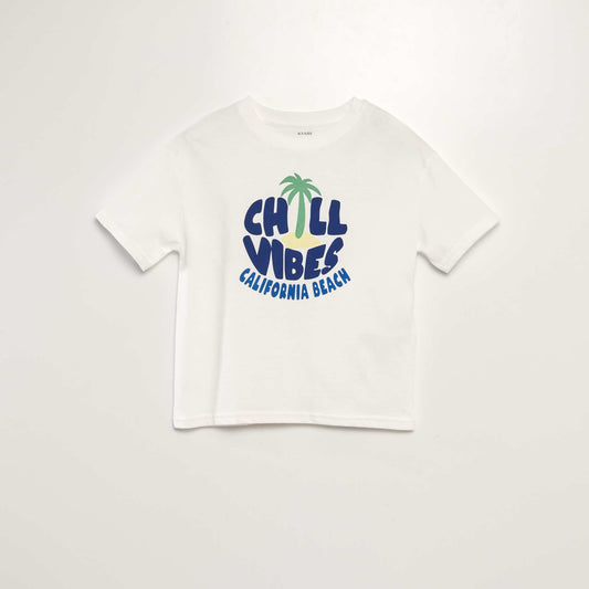 Tee-shirt imprimé Blanc chill