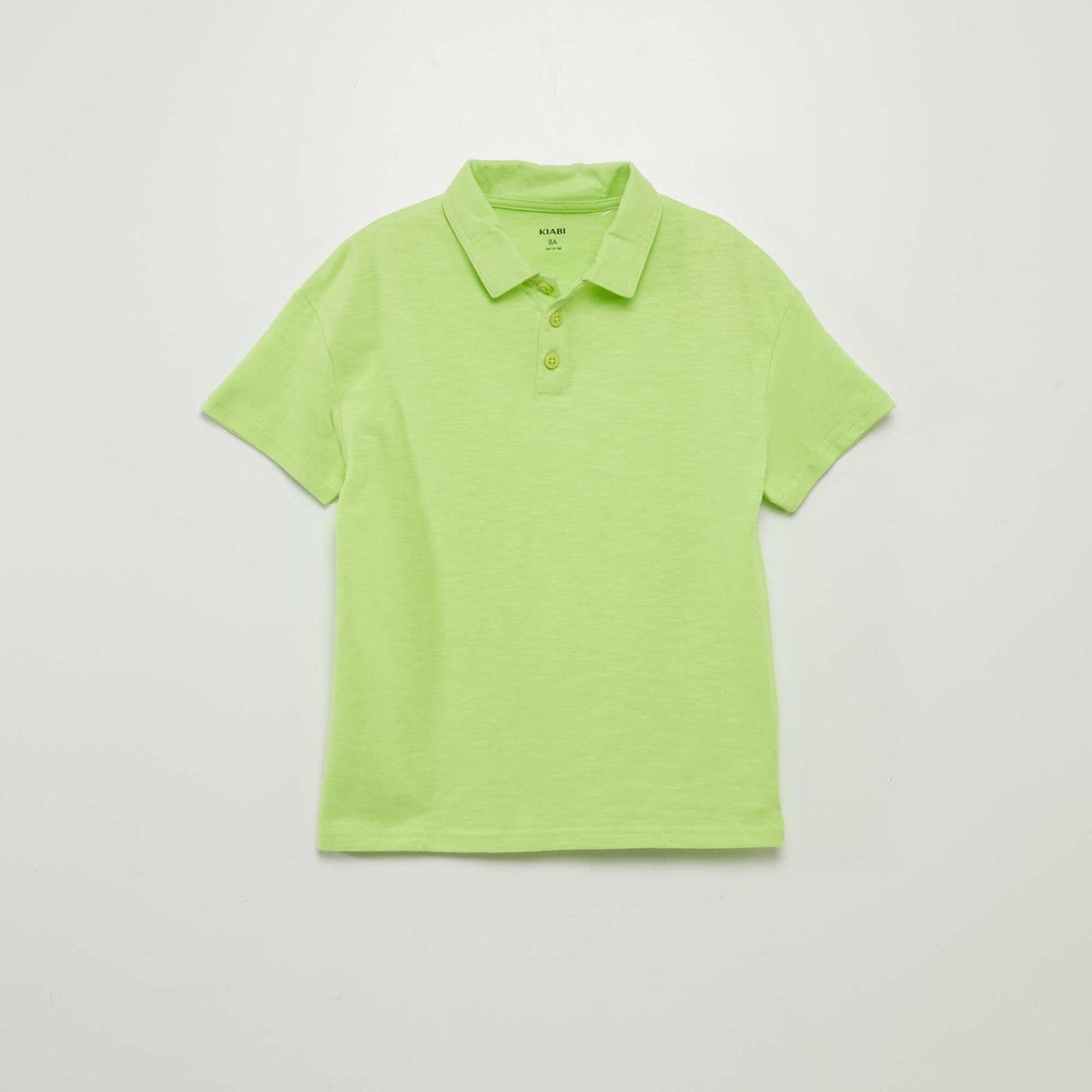 Polo uni en jersey Vert fluo