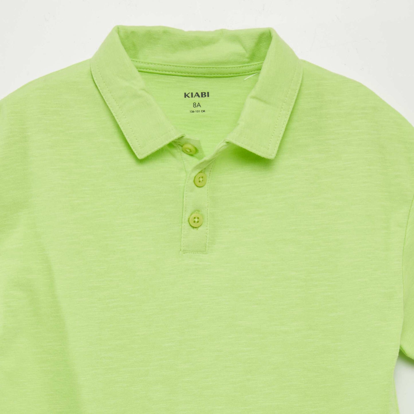 Polo uni en jersey Vert fluo