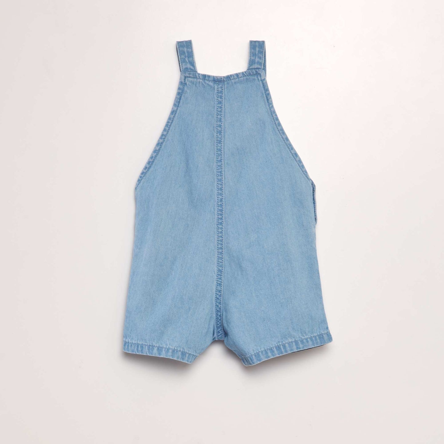 Salopette short en jean Bleu